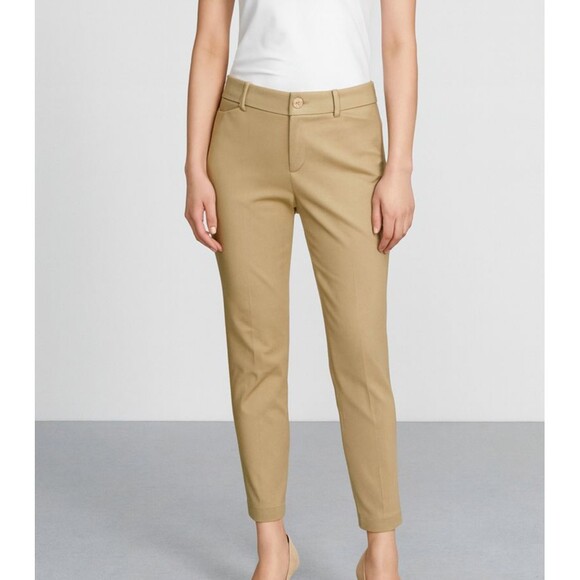 Old Navy Pixie Pants Chino Womens Sz 6 Mid Rise Tan Light Brown Ankle Preppy - Picture 1 of 14